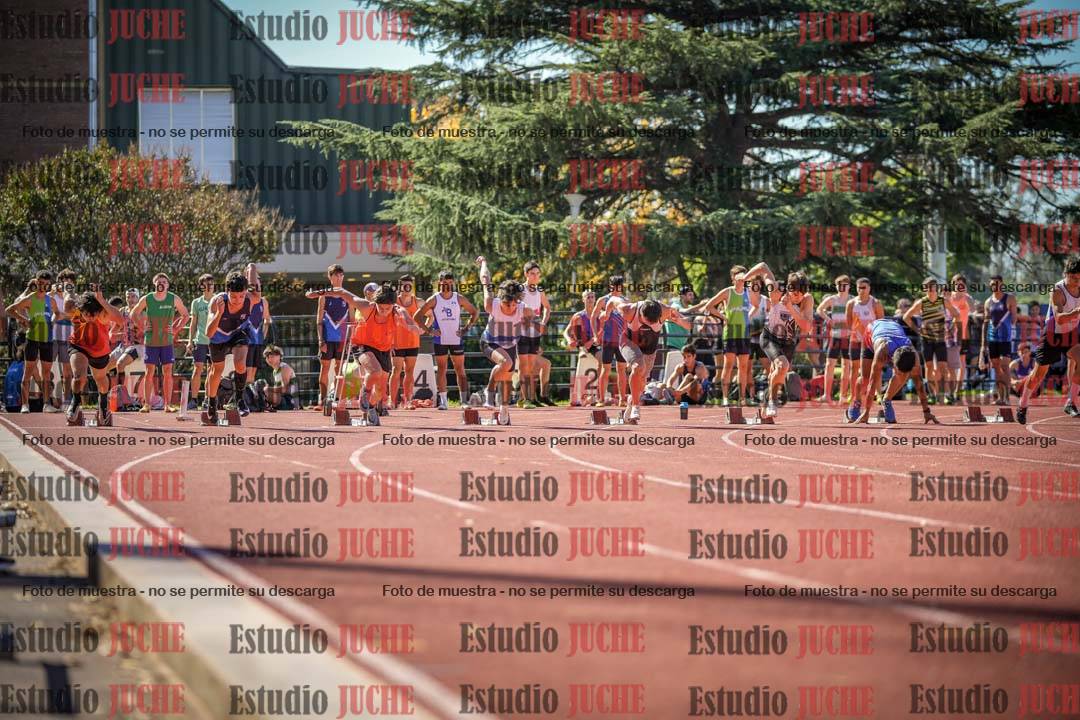 Fotos de los 100 m llanos de varones