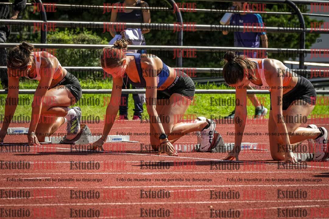 Fotos de los 100 m con vallas de mujeres