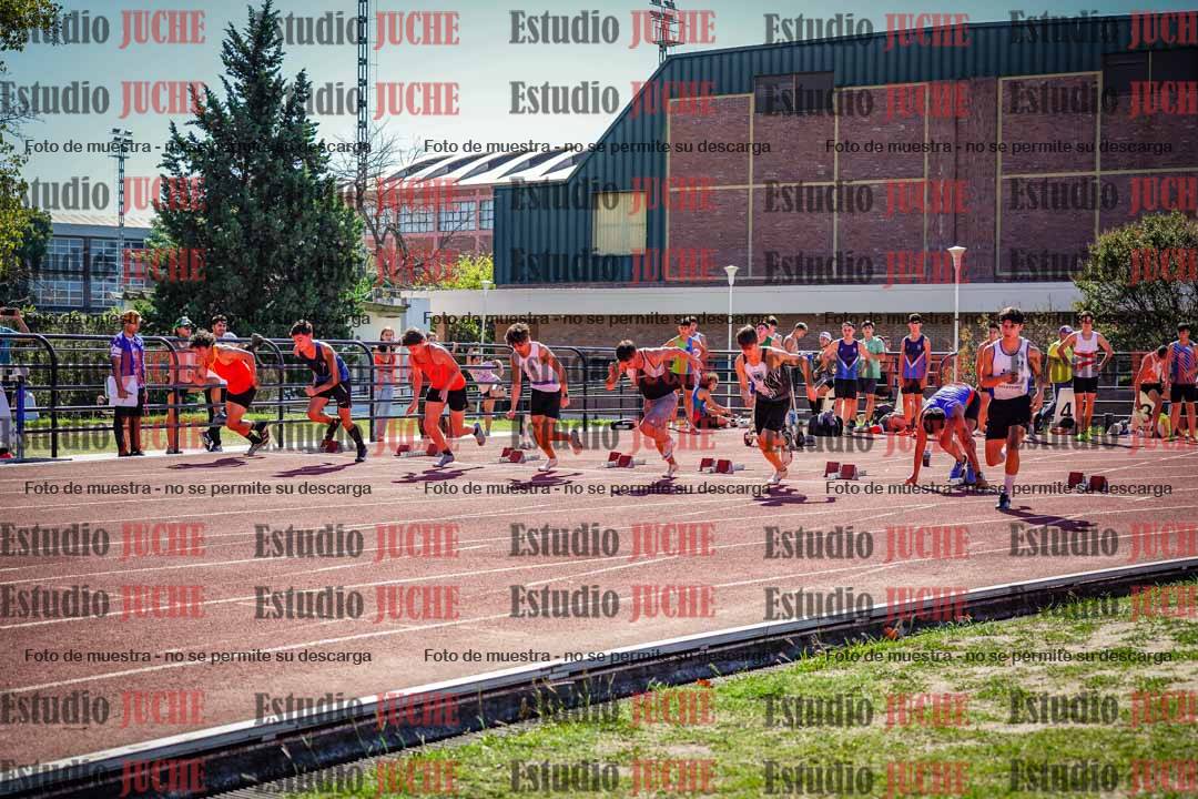 Fotos de los 100 m llanos de varones