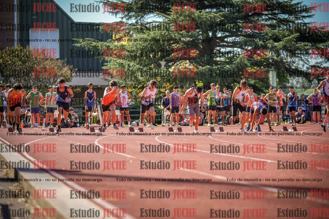 Fotos de los 100 m llanos de varones