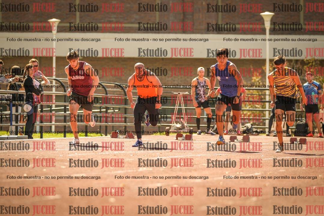 Fotos de los 100 m llanos de varones