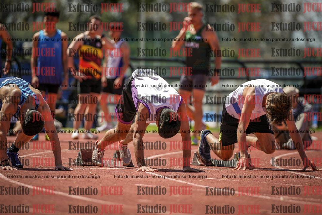 Fotos de los 100 m llanos de varones
