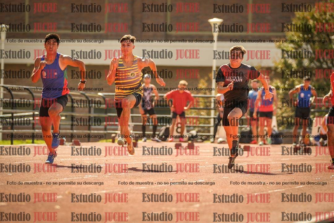 Fotos de los 100 m llanos de varones