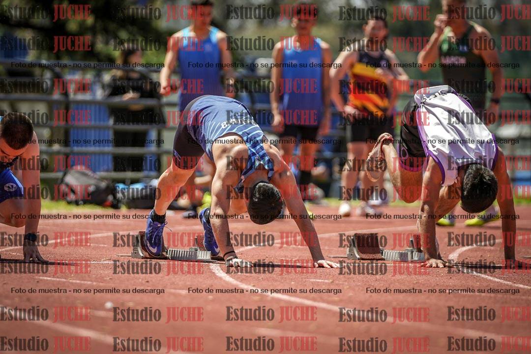 Fotos de los 100 m llanos de varones