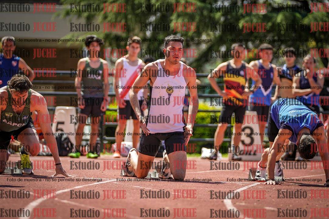 Fotos de los 100 m llanos de varones