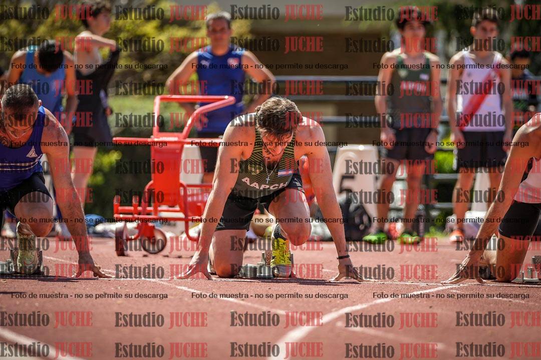 Fotos de los 100 m llanos de varones