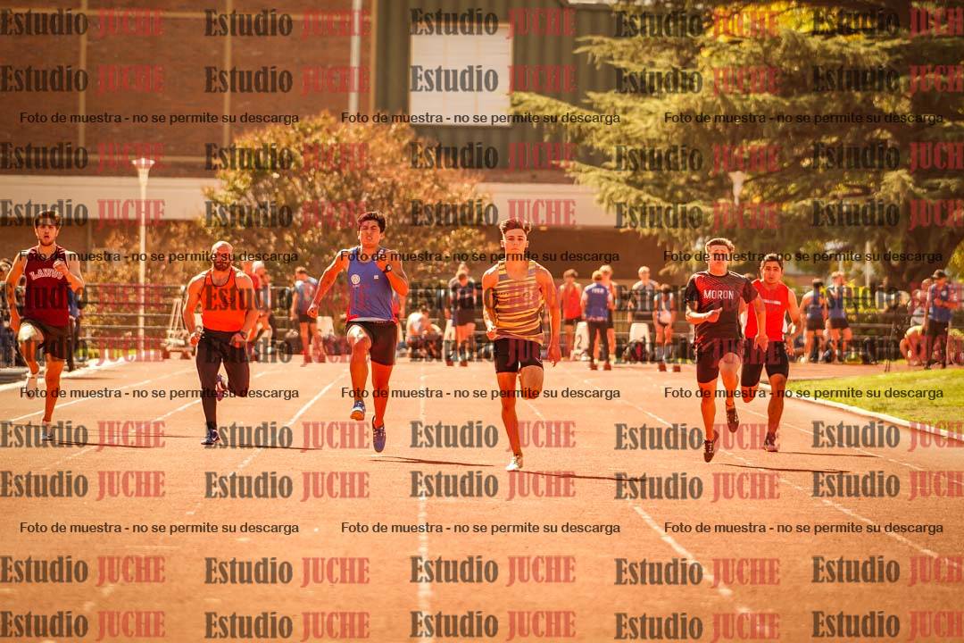 Fotos de los 100 m llanos de varones