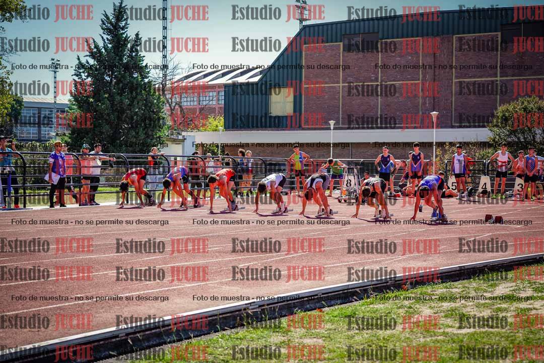 Fotos de los 100 m llanos de varones