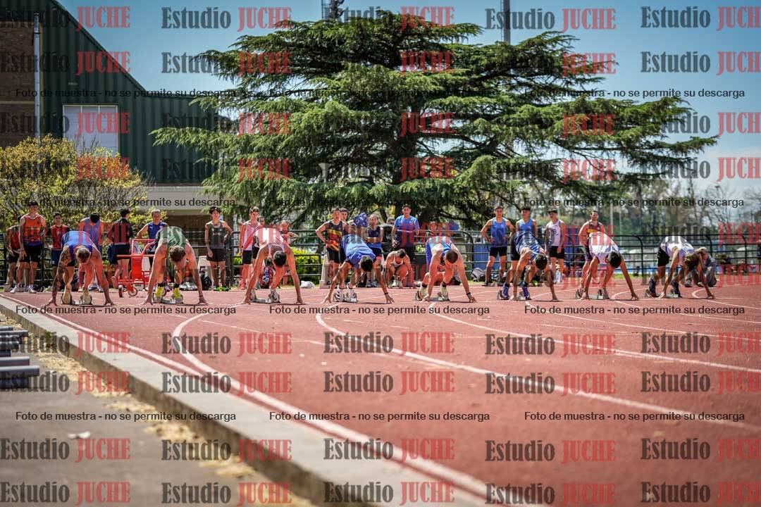 Fotos de los 100 m llanos de varones