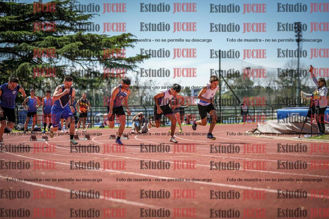 Fotos de los 100 m llanos de varones