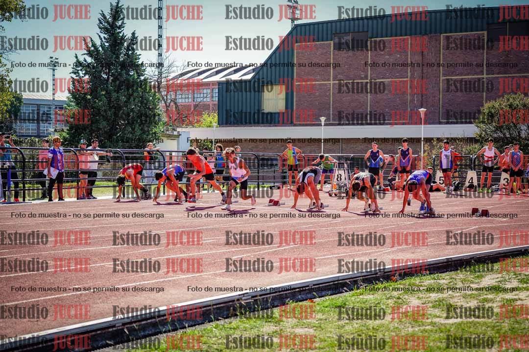 Fotos de los 100 m llanos de varones