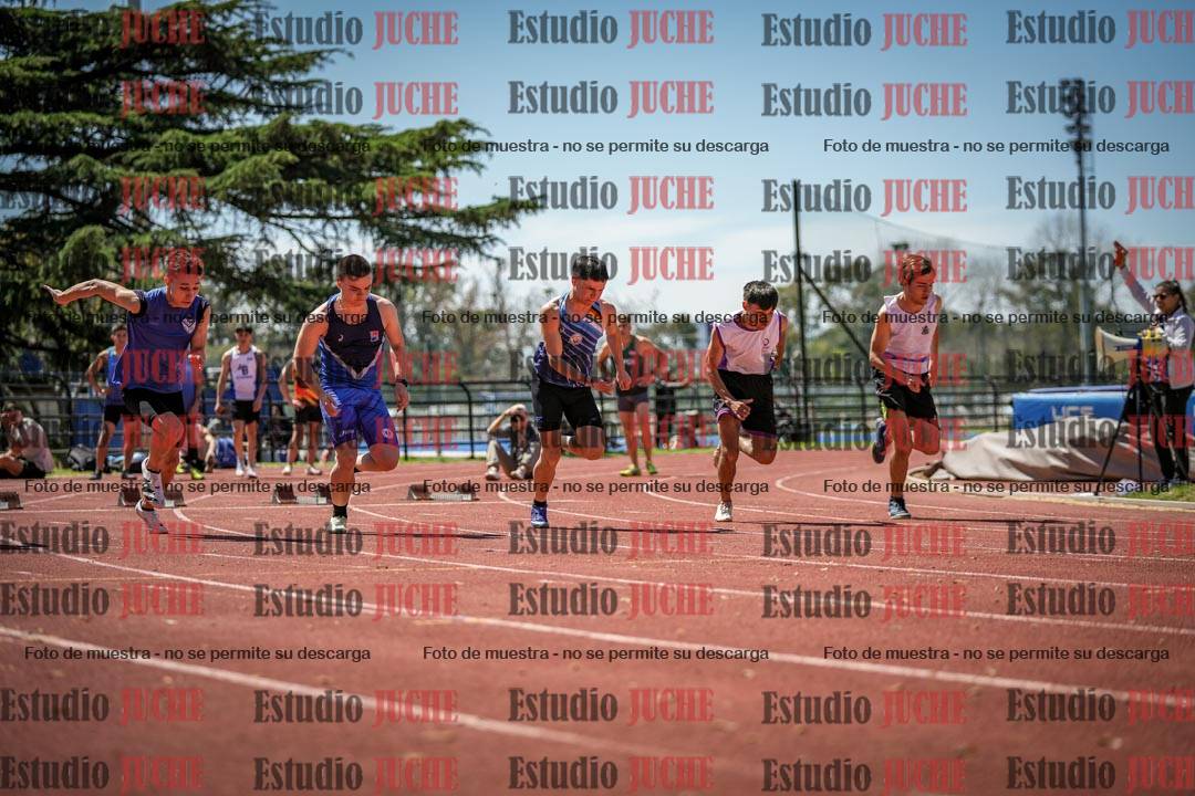 Fotos de los 100 m llanos de varones