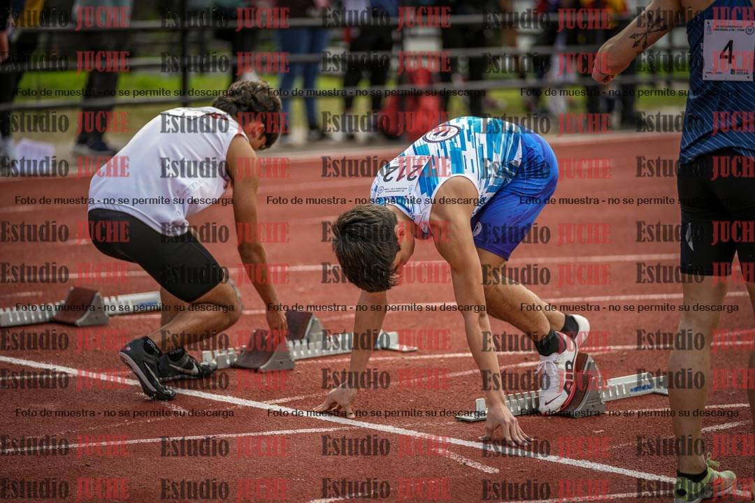 Fotos de los 100 m llanos de varones
