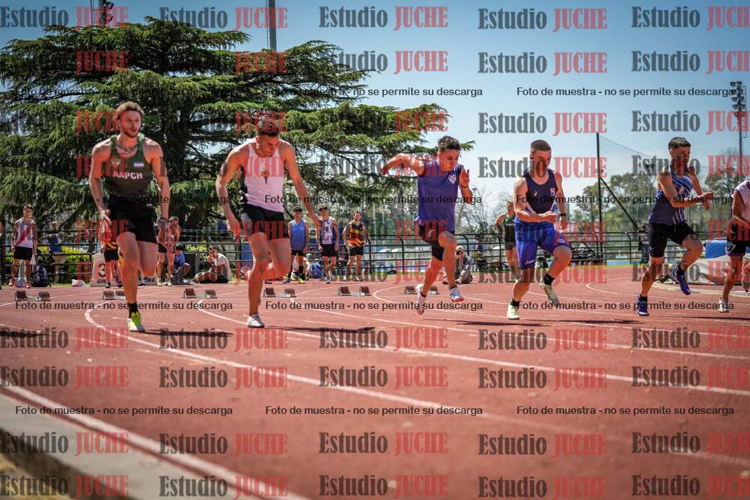 Fotos de los 100 m llanos de varones