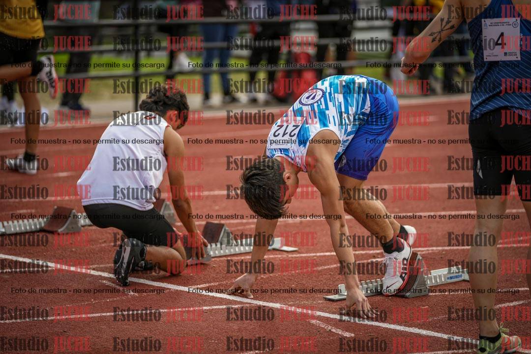 Fotos de los 100 m llanos de varones