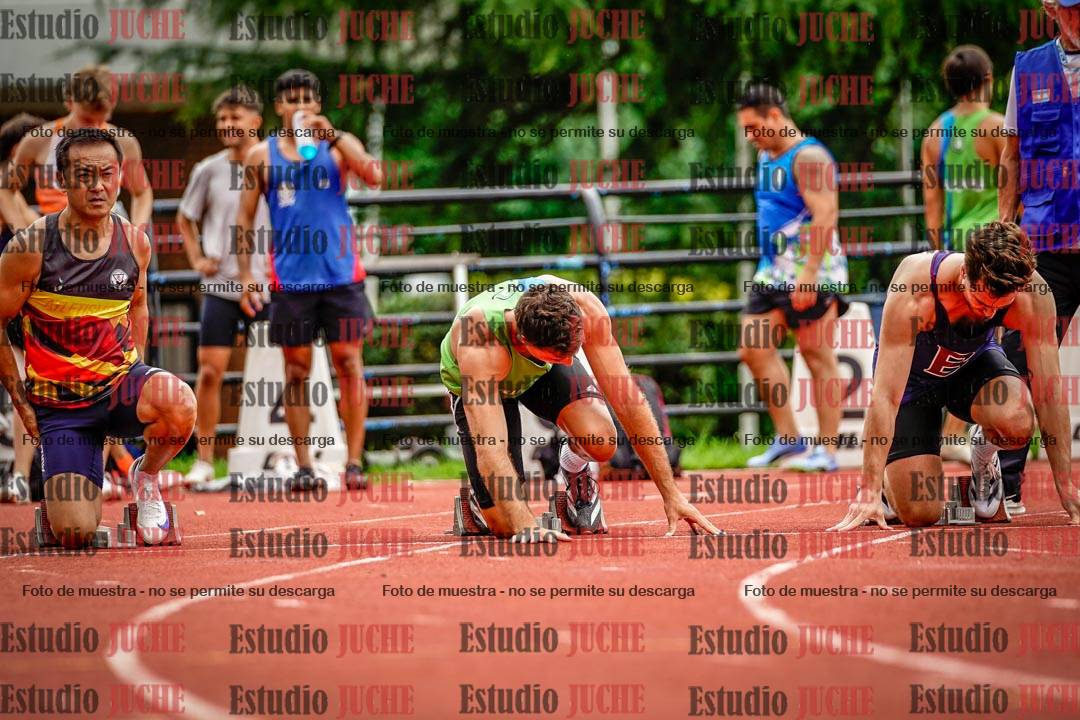 Fotos de los 100 m llanos de varones