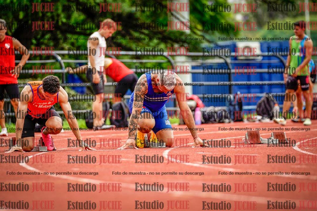 Fotos de los 100 m llanos de varones