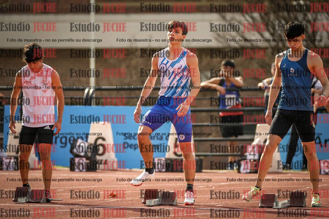 Fotos de los 100 m llanos de varones