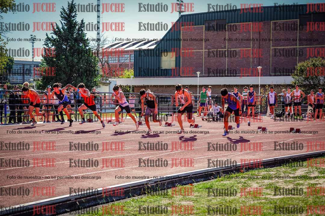 Fotos de los 100 m llanos de varones