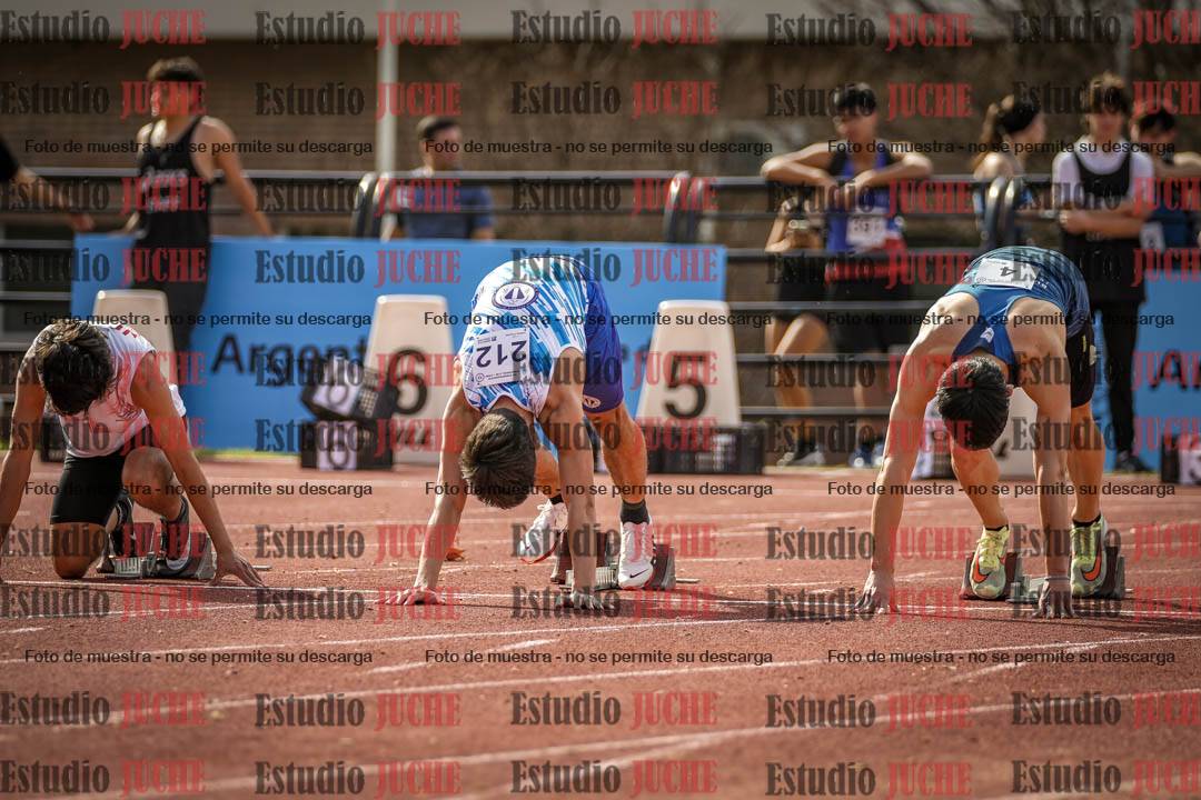 Fotos de los 100 m llanos de varones
