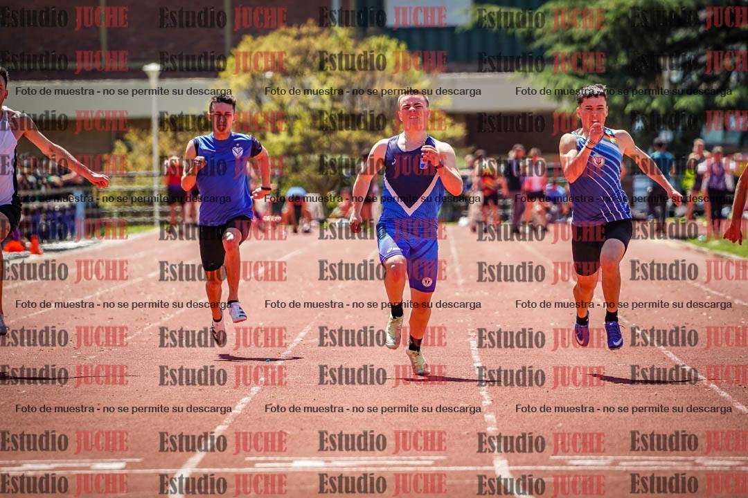 Fotos de los 100 m llanos de varones