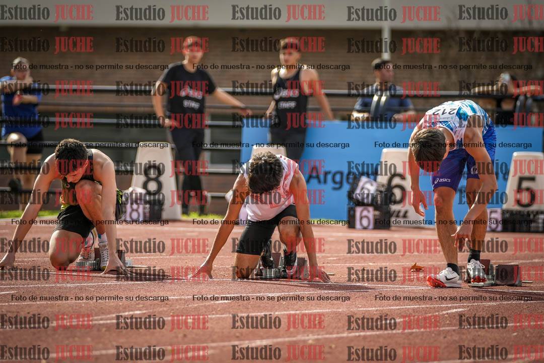 Fotos de los 100 m llanos de varones