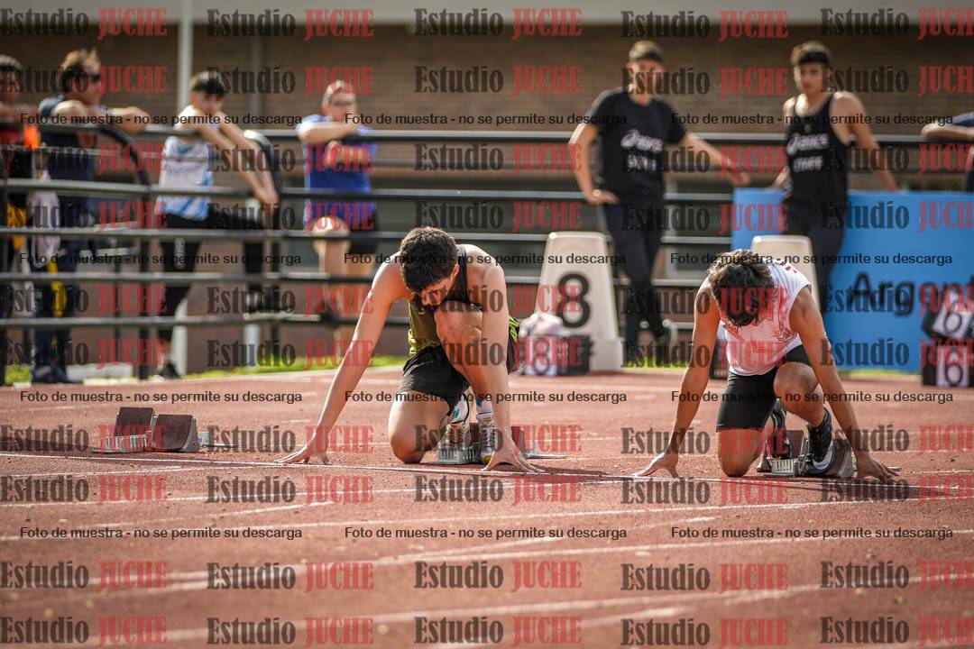 Fotos de los 100 m llanos de varones
