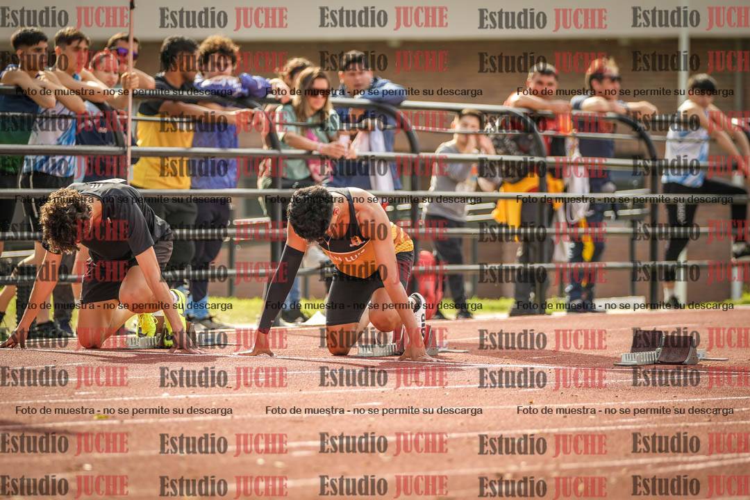 Fotos de los 100 m llanos de varones