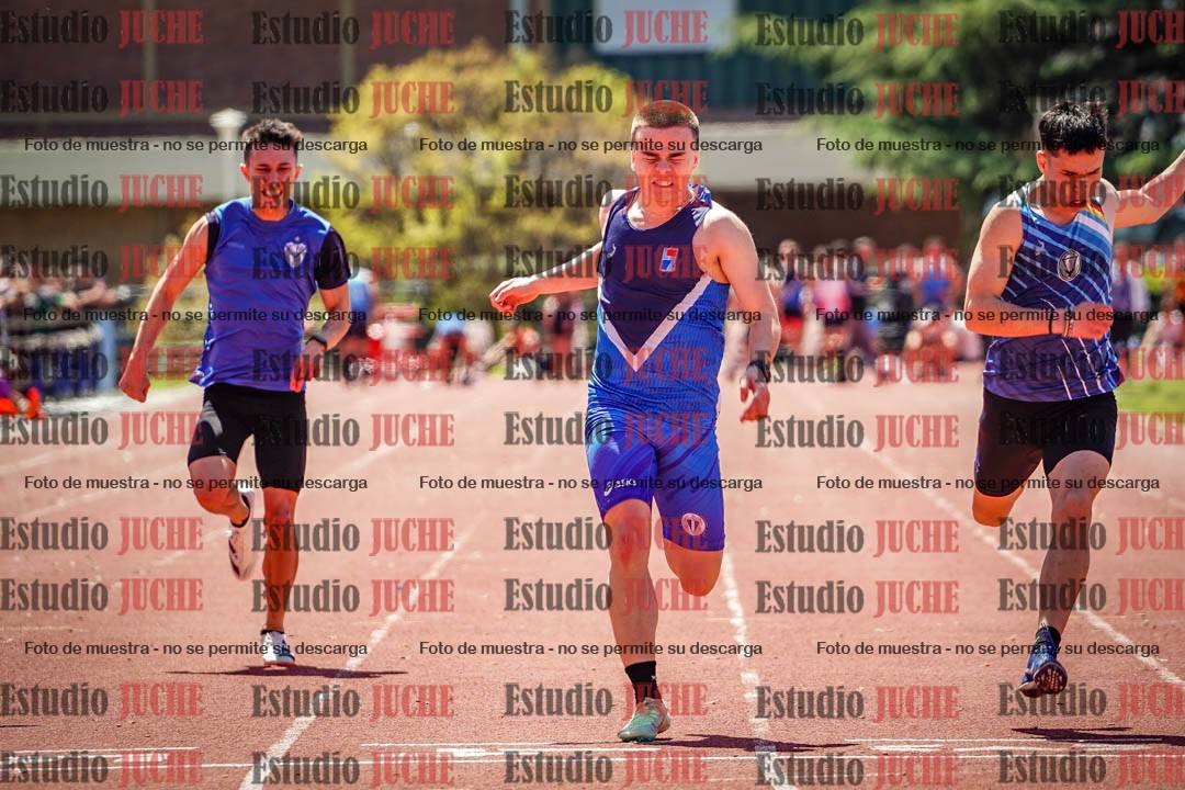 Fotos de los 100 m llanos de varones