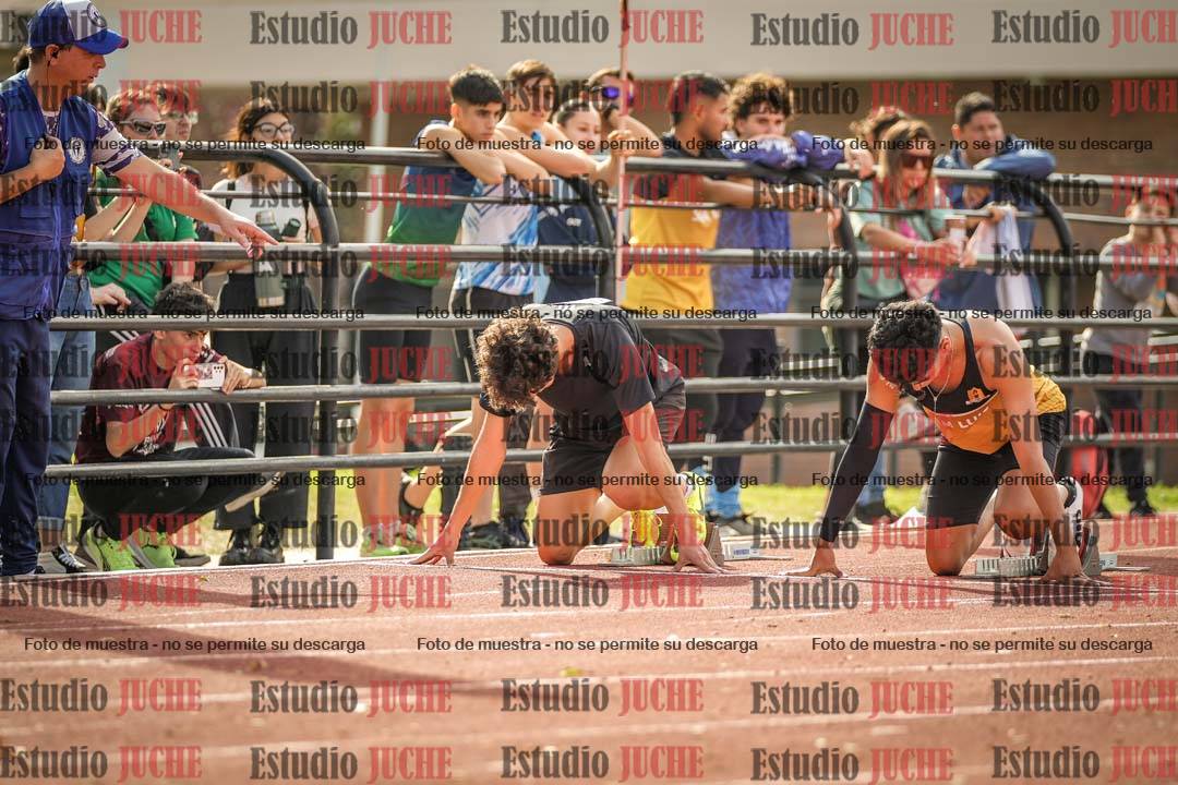 Fotos de los 100 m llanos de varones