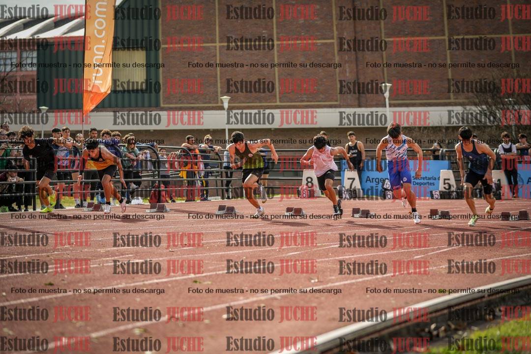 Fotos de los 100 m llanos de varones