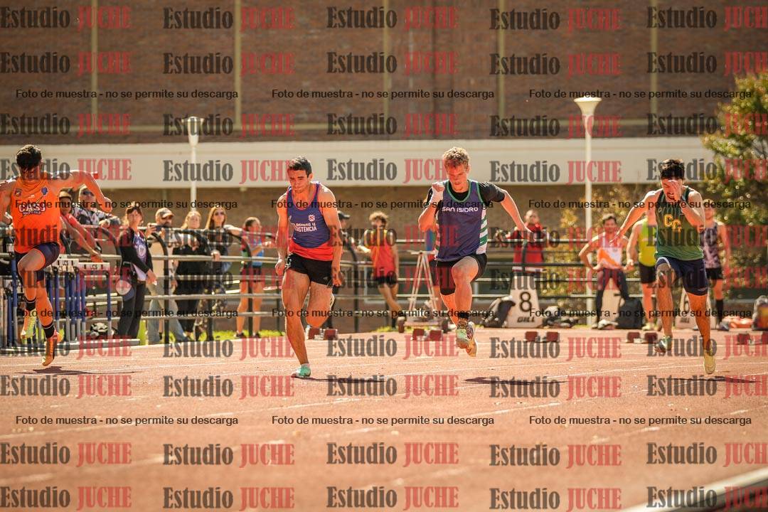 Fotos de los 100 m llanos de varones