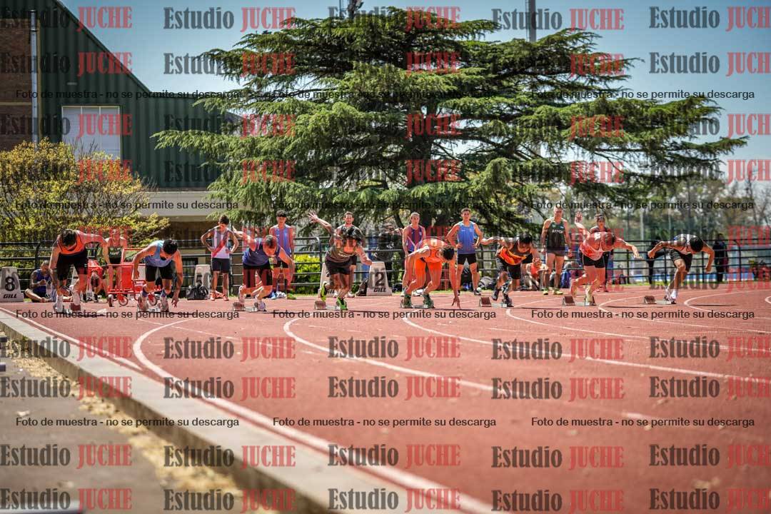 Fotos de los 100 m llanos de varones