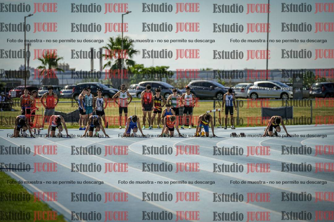Fotos de los 100 m llanos de varones