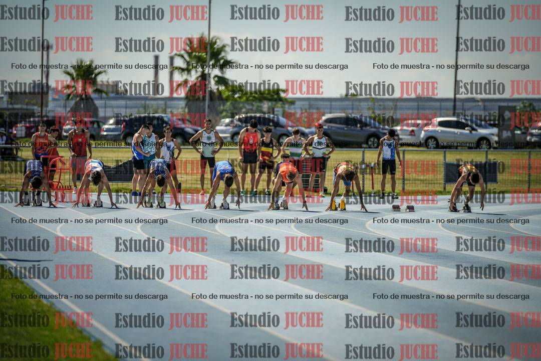 Fotos de los 100 m llanos de varones