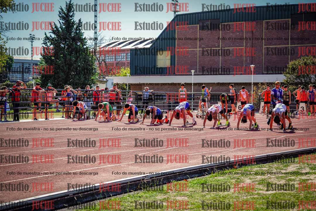 Fotos de los 100 m llanos de varones