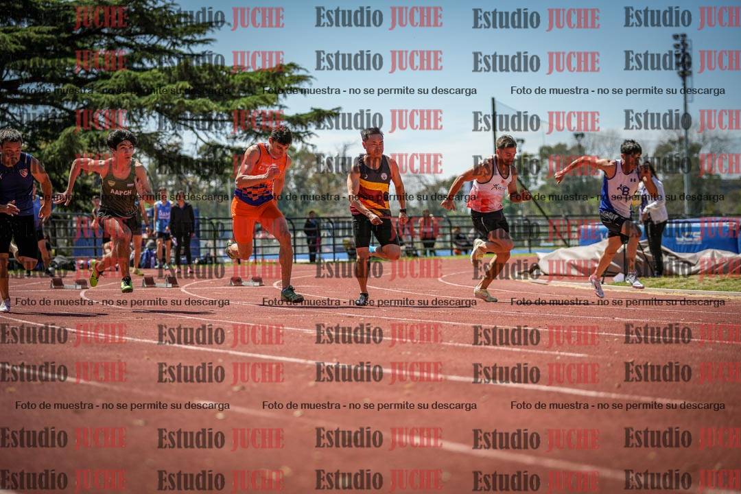 Fotos de los 100 m llanos de varones