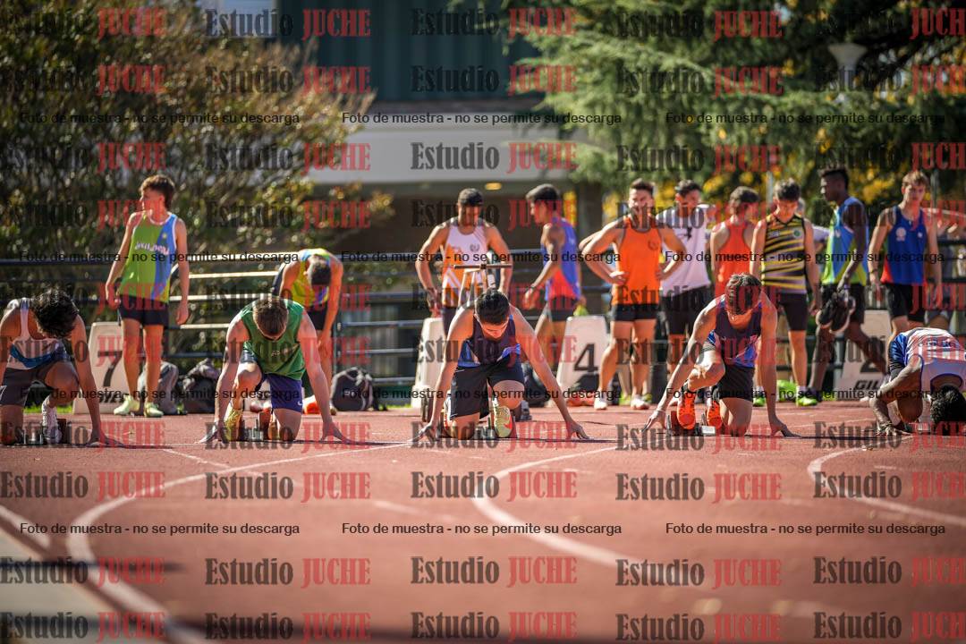 Fotos de los 100 m llanos de varones