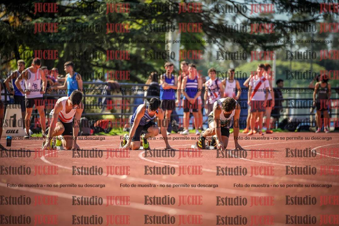 Fotos de los 100 m llanos de varones