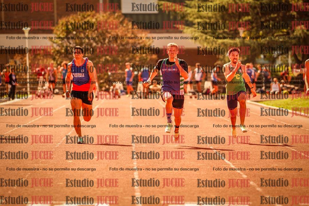 Fotos de los 100 m llanos de varones