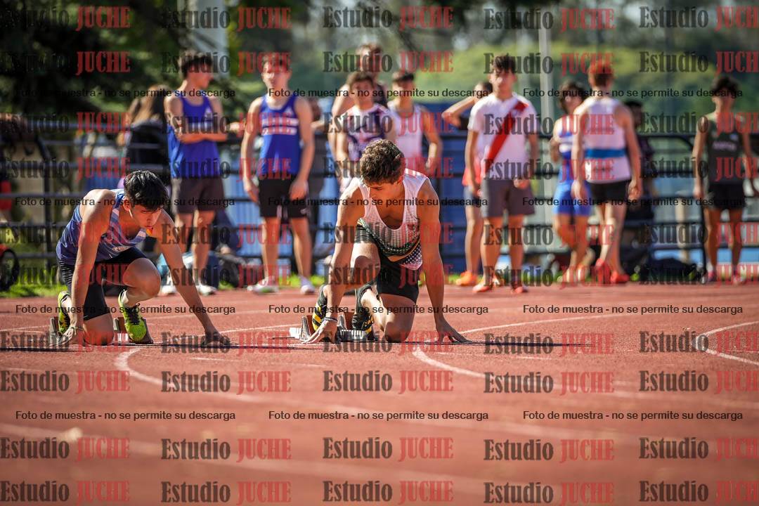 Fotos de los 100 m llanos de varones