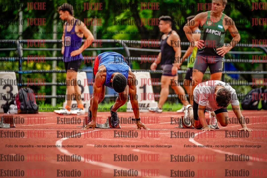Fotos de los 100 m llanos de varones