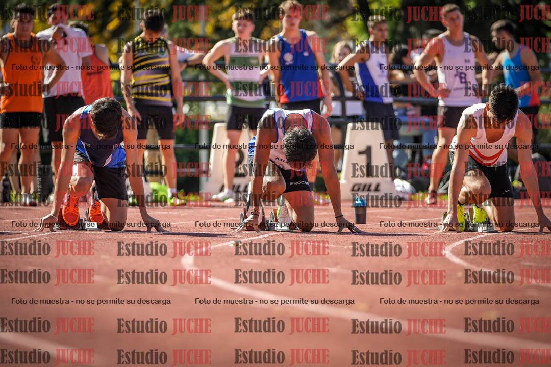 Fotos de los 100 m llanos de varones