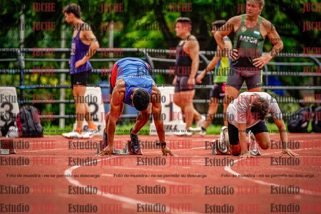 Fotos de los 100 m llanos de varones