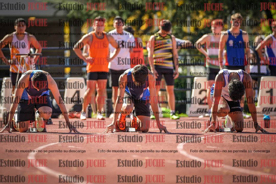 Fotos de los 100 m llanos de varones