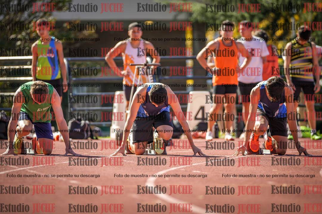 Fotos de los 100 m llanos de varones