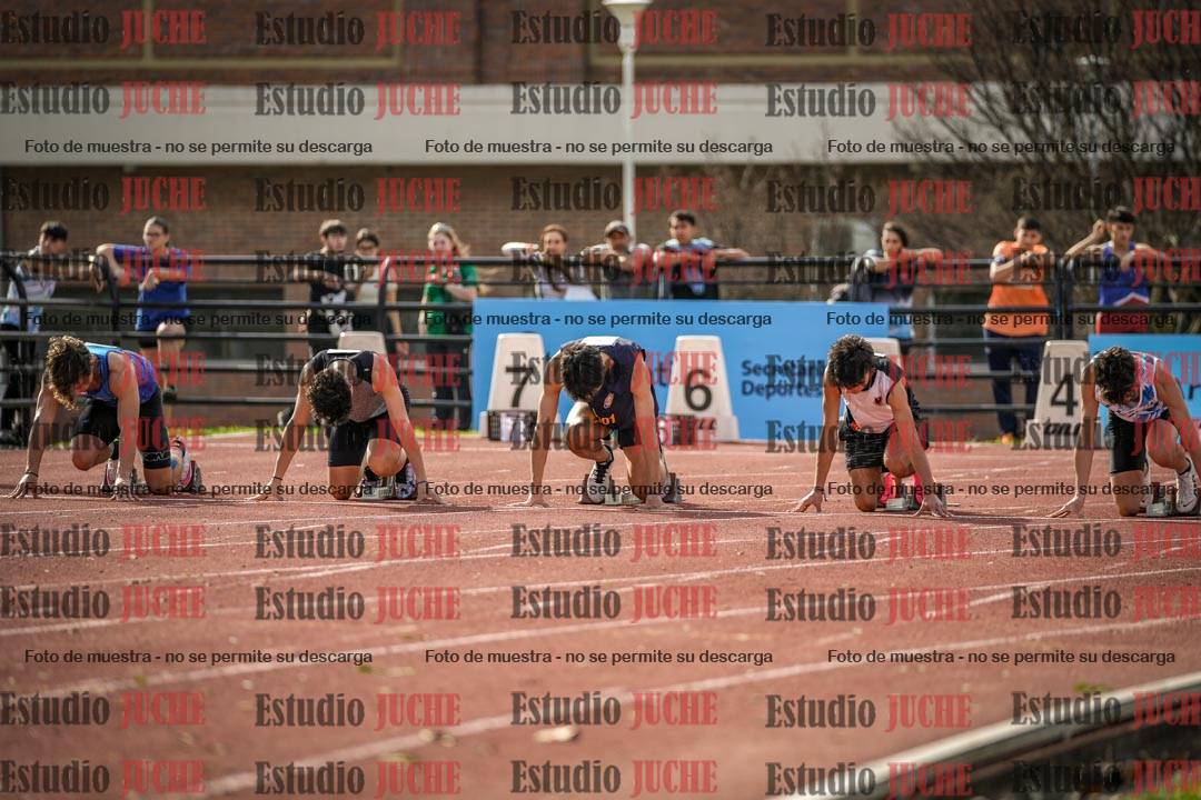 Fotos de los 100 m llanos de varones