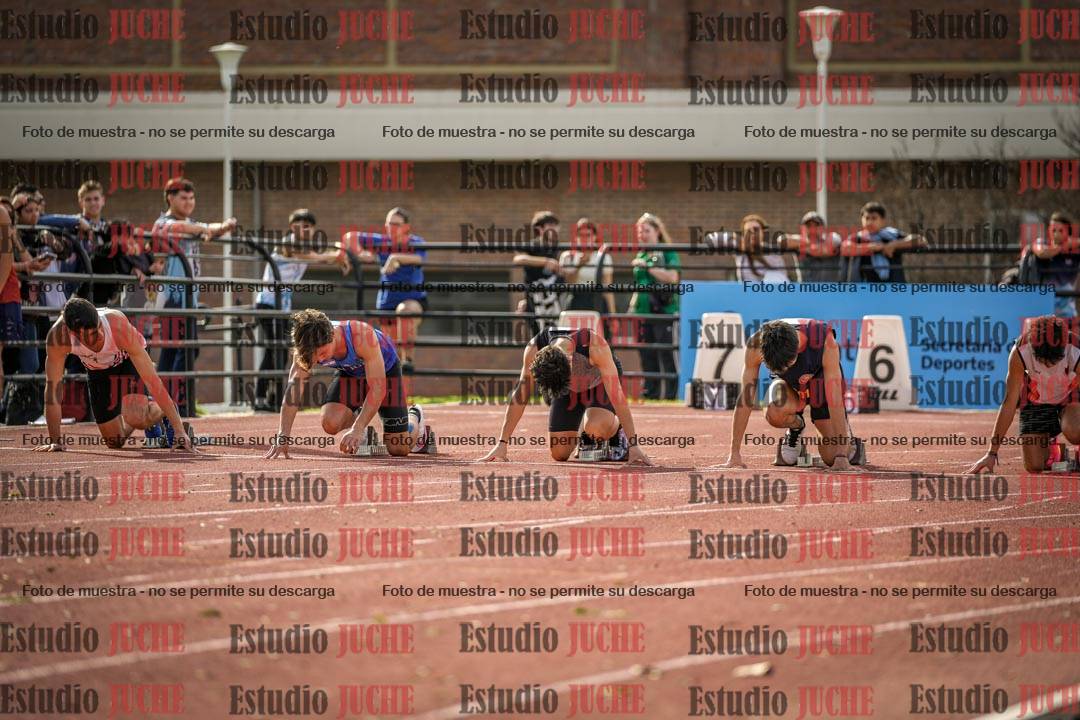 Fotos de los 100 m llanos de varones