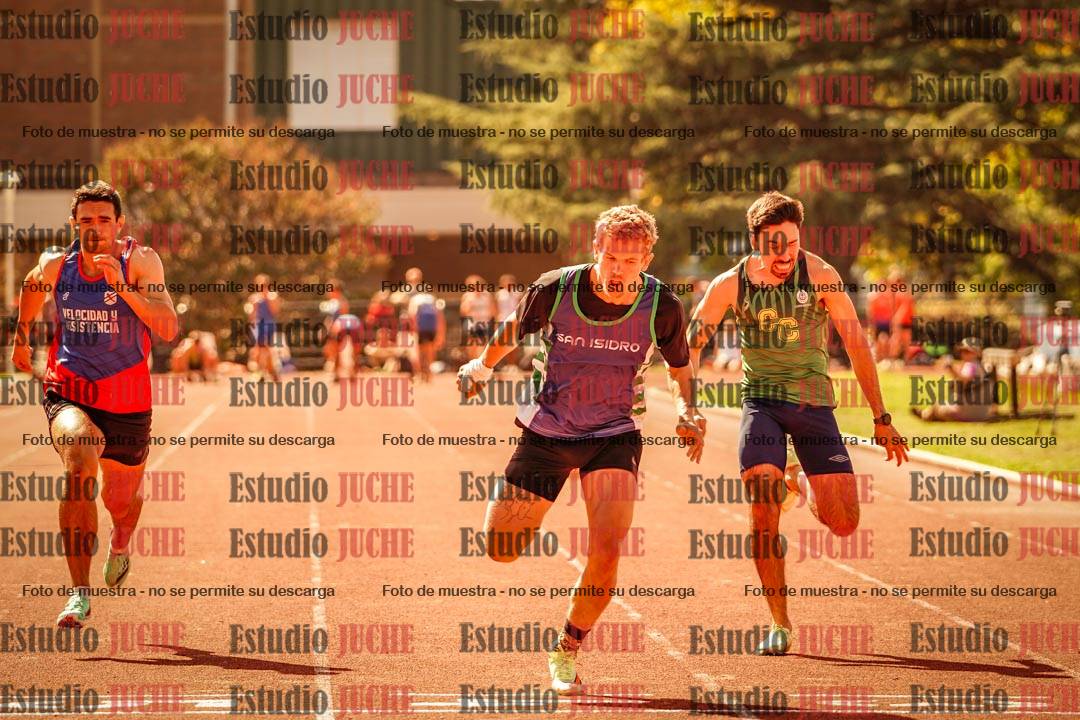 Fotos de los 100 m llanos de varones