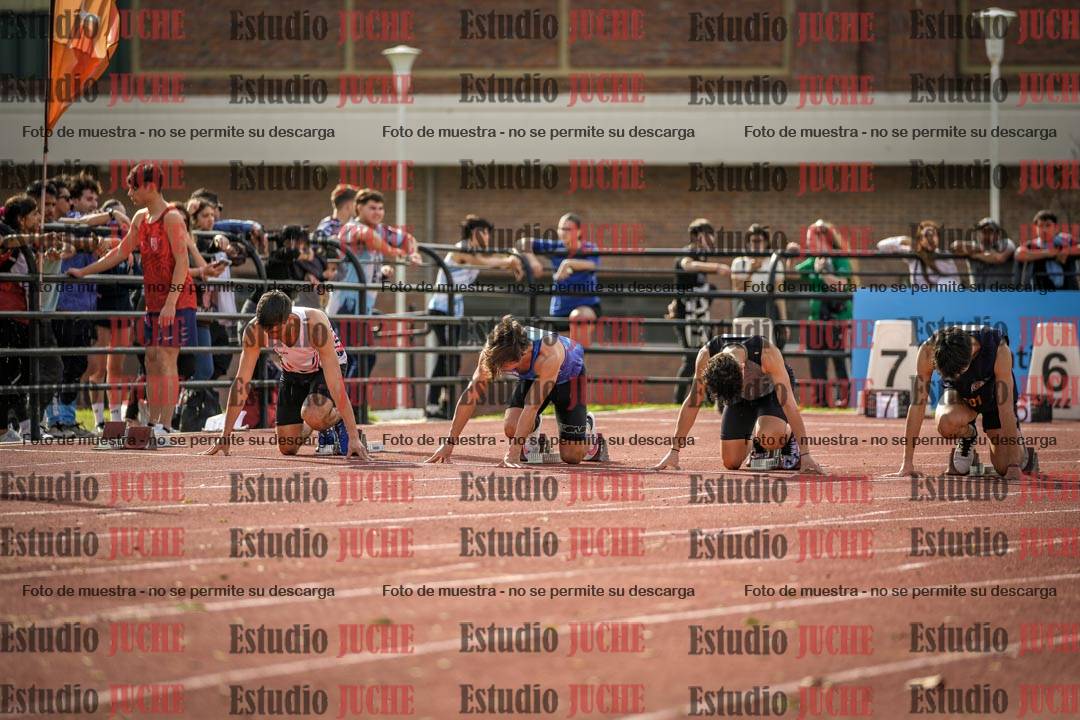 Fotos de los 100 m llanos de varones